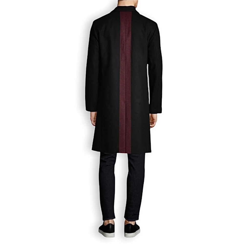Theory wool striped tailored top coat